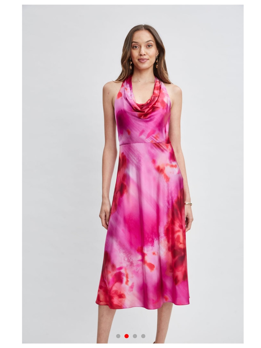 Elie Tahari Venetian Glass Halter Dress